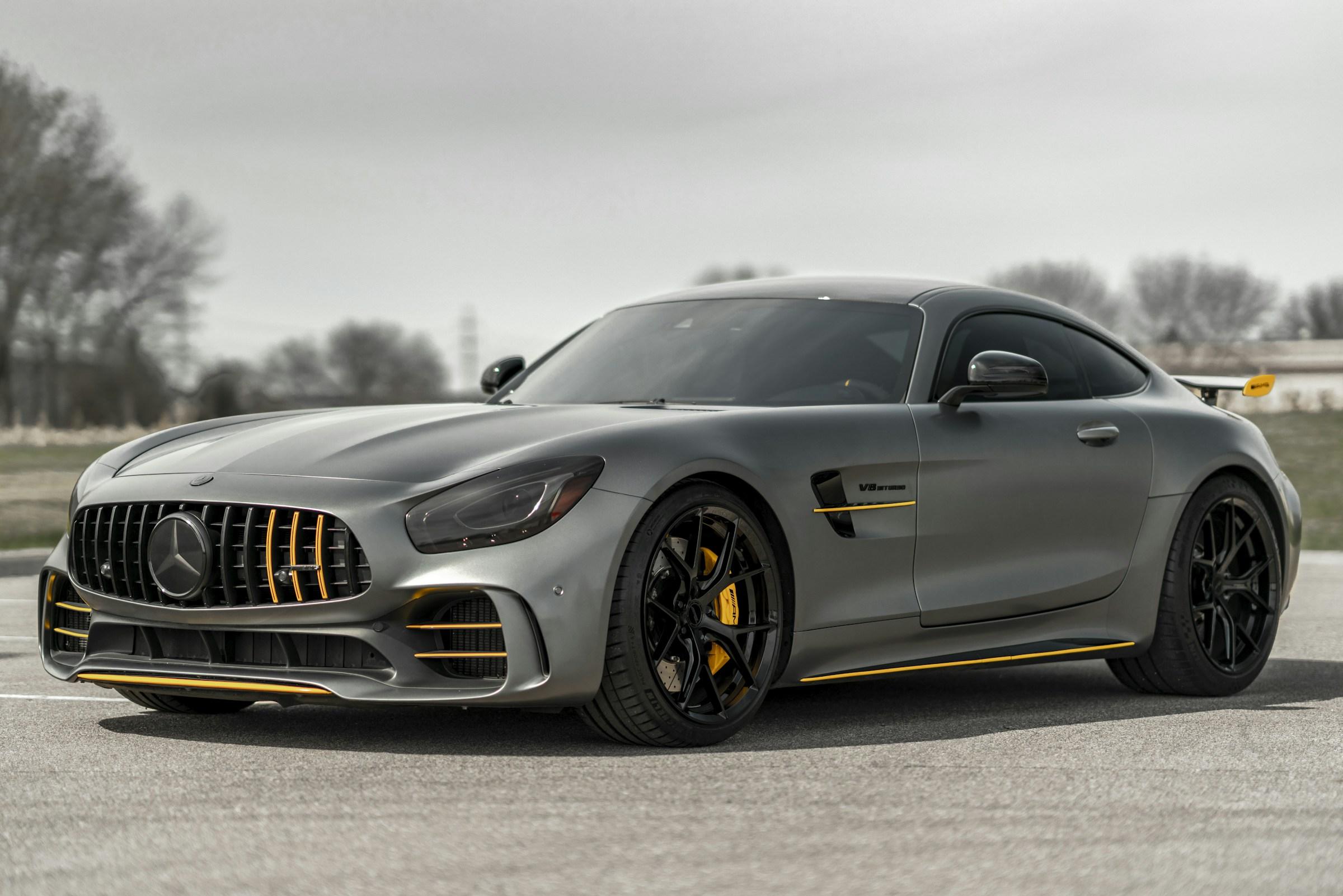 Mercedes at night